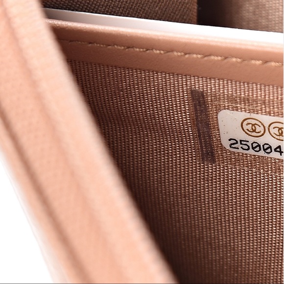 {CHANEL} Caviar Chevron Quilted ZIP Boy Wallet - Picture 7 of 7